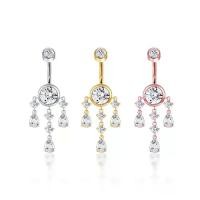 ราคา Piercingroom by Jay จิวสะดือสำหรับผิวแพ้ง่าย CZ Chandlier Belly Ring จิวสะดือ ตุ้งติ้ง เงินแท้ (ราคาต่อชิ้น) (1731238135090677682)