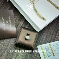 ราคา VRS.แหวนเพชรชูน้ำหนัก2.0กะรัตบ่าข้าง4แถวแหวนเงิน92.5ชุบทองคำขาว Collection “First Love “Ring (1731048990999677760)