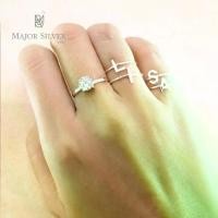ราคา COD Alphabet Sterling Silver Ring : แหวนอักษร A-Z เงินแท้ 92.5% : Major silver แหวนเงินแท้ 100% (1732331613103687823)