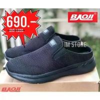ราคา Certified products BAOJI ลิขสิทธิ์แท้ SALE รองเท้าบาโอจิ ผู้ชาย 41-45 นุ่ม เบา ใส่สบาย รองเท้าแบบสวม เปิดส้น ผ้าใบชาย สีดำล้วน (1731993614426866971)