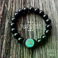 ราคา กำไลโอม และหิน black onyx 10 มิล หินนิลดำ （Hot sale） (1731940663703405953)