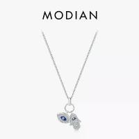 ราคา Modian สร้อยคอโซ่ เงินแท้ 925 จี้เพทายใส รูปดวงตา สําหรับผู้หญิง （Hot sale） (1731482645717222742)