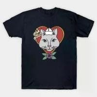 ราคา ฝ้าย 100%【Ezc】ฝ้าย 100%【Ezc】เสื้อยืด Vintage Sailor Cat Lover old school tattoo T-Shirt แท้ Cotton 100% วินเทจ แฟชั่น สีดำ (1731470201711527918)