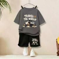 ราคา Back to school carton boy Tshirt pants suit for boys car verison sport suit 100-160cm (1732022208698746224)