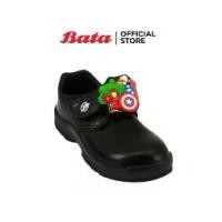 ราคา Bata บาจา รองเท้านักเรียนเด็กชาย AntiBac ลดกลิ่นอับ ลาย MARVEL แบบแปะปรับขนาดได้ School Shoes สีดำ รหัส 1416779/3416779 (1729581673413642906)