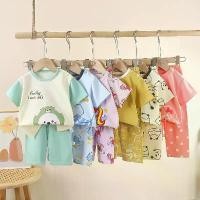 ราคา ชุดเด็ก แขนสั้น ผ้าฝ้ายใหม่ฤดูร้อน สำหรับเด็กผู้ชาย ชุดนอนและกางเกงขายาว เสื้อยืด ชุดเด็กฤดูร้อน เสื้อผ้าเด็กลายการ์ตูน กางเกง นัก เรียน ยาว ๆ ဆ ရ ာ လ ေ း ဝ တ ် စ ု (1732305640473070560)