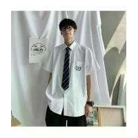 ราคา JK DK Style เสื้อนักศึกษาชายแขนสั้น เสื้อนักศึกษาผู้ชาย มีสีขาวนวล-ขาวสว่าง ผ้าดิบ/ผ้านิ่ม/ผ้าไมโคร old school (1731818754859698325)