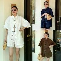 ราคา พร้อมส่ง ครบสี OVERSIZE SHIRT SHORT SLEEVES (เสื้อ) #11 x2 เสื้อยีนส์แขนสั้น เสื้อเชิ้ตยีนส์ ทรงสวย เท่ๆ ไปแคมป์ ขายดี (1732156565242807885)