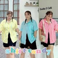 ราคา Candy Shirt เสื้อเชิ้ตแขนสั้น ซิปหน้ากระดุมหลัง (1732057329721378214)