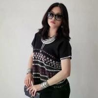 ราคา เสื้อกะเหรี่ยงปักเดือย ผ้าฝ้ายทอมือ งานทอมือ เสื้อผู้หญิงของ Kleepo Women Shirt Lady Clothing ผ้าฝ้าย ผ้าแก้ว (1731261289934980968)