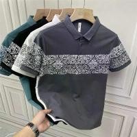 ราคา เสื้อยืดแขนสั้น แฟชั่นผู้ชาย เสื้ออินเทรนด์ ปกครึ่งแขน แฟชั่นลำลอง เสื้อโปโลผู้ชาย พิมพ์ลายเย็บฤดูร้อน Shirt สุภาพบุรุษ (1731788499977865683)