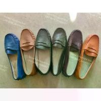ราคา COD discountCowhide casual flat shoe sรองเท้าแบนแบบสบาย ๆ หนังแท้ (1732226411354163866)