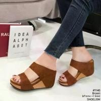 ราคา [1146] #รองเท้าเตารีด Wedge shoe 2 ตอนหุ้มส้น หนังนิ่ม ใส่สบายSHOELISM บล็อกบัสเตอร์ (1732129601069549126)