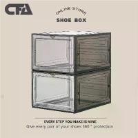 ราคา กล่องใส่รองเท้า พลาสติก กล่องรองเท้า กล่องรองเท้าใส ที่เก็บรองเท้าแบบพับเก็บได้ กล่องใส่รองเท้าพับได้ shoe box waterproof (1730590288506292593)