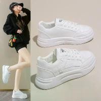 ราคา รองเท้าผ้าใบสีขาวสำหรับผู้หญิง, ใหม่ฤดูใบไม้ร่วง 2025, รองเท้าพื้นหนาสำหรับผู้หญิง, สไตล์เกาหลี Ins, อเนกประสงค์, เหมาะสำหรับนักเรียน, กีฬาและชุดลำลอง, รองเท้าสเก็ต nb 550s shoe lace balenciaga (17322