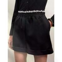 ราคา [Pomelo] กางเกงขาสั้นขอบยางยืดแต่งลูกไม้ / Lace Trim Elastic Waist Shorts (1731736182347040859)