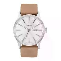 ราคา Nixon Sentry รุ่น NXA1055095-00 นาฬิกาข้อมือผู้ชาย All Silver / Tan สายหนัง หน้าปัด 42 มม. (1730338765339855635)