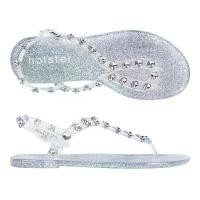 ราคา Holster Supermodel Silver Glitter HST218SIG รองเท้าส้นแบนแบบรัดส้น (1730277073350920777)