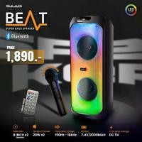 ราคา ลำโพงบลูทูธ SAAG รุ่น BEAT Speaker ลำโพงปาร์ตี้ไร้สาย พร้อมไมค์ มีไฟ LED ลำโพงเสียงดี ลำโพงคาราโอเกะไร้สาย ประกัน1ปี (1731938490586466335)