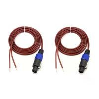 ราคา สายลำโพง Speakon, สายเปิดปลาย, ชุด 2 ชิ้น, สายสัญญาณเสียง Speakon to Speaker, สายเชื่อมต่อเครื่องขยายเสียง (1732073171532547215)