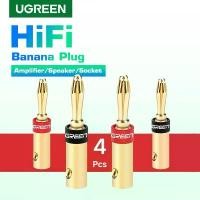 ราคา COD UGREEN รุ่น 30513 2Pair / 4pcs 24K Gold-Plated Banana Plug Connector Banana Connector for Vedio Speaker (1732007522299577785)