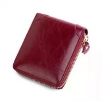 ราคา [ส่งฟรี] Leather Best Style กระเป๋าสตางค์ ใบสั้นซิปรอบมีช่องใส่เหรียญ หนังแท้หนังเรียบ ขนาด 12X10X2.5cm รุ่น B020-9 (1732306874014206783)