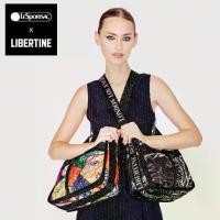 ราคา Lesportsac Deluxe Everday bag กระเป๋าสะพายข้าง กระเป๋าสะพายไหล่ Lesportsac x Lebertine Style 7507 (1732183709810002635)