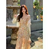 ราคา ชุดเดรสพักน้ำชา สไตล์ฝรั่งเศส เดรสสายเดี่ยวลายดอกไม้สวยๆ สำหรับผู้หญิง เดรสสายเดี่ยวผ้าชีฟองเอวไม่ปกติ เดรสลายดอกไม้สไตล์เกาหลี ผ้า ไทย ใส่ สนุก เดรส รัด รูป ผ้า ไทย ใส่ (1731278468269245683)