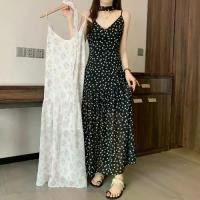 ราคา ชุดเดรสสายเดี่ยวลายจุดฤดูร้อน สไตล์เกาหลี พลัสไซส์ เดรสยาวบาน ดีไซน์สลิมมิ่ง คอวี เหมาะสำหรับเดินทางและวันหยุด แฟชั่น satin prom dress งาน black korean style maxi bodycon agnes c (1731932453613242091)