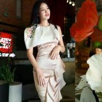 ราคา Luxury Style dress ชุดเดรสสีโรสโกลด์ (1729806703999683046)