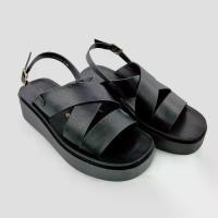 ราคา TREND รองเท้าหนัง PU/รองเท้าแตะรัดส้น ส้น 5 CM. รุ่น MADISON สี BLACK l รองเท้าลำลอง ผู้หญิง (1732020891409876904)