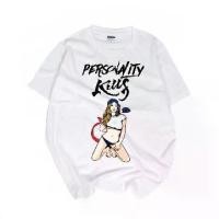 ราคา Men's T-shirt Fashion trend half sleeve Hip Hop fashion brand T-shirt 100% cotton comfortable round neck short sleeve T-shirt loose half sleeve Clothing ผู้ชาย (1731354091779820077)