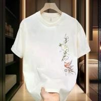 ราคา New summer men's o-neck short sleeve T-shirt print trend fashion half sleeve (1731103264222644568)