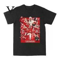 ราคา Liverpool British Super Champion American Retro Short-Sleeved Men Women Same Style Casual Trend เสื้อยืดแขนสั้นผ้าฝ้ายแท้ (1731691933911123331)