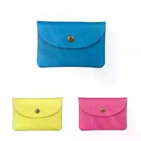 ราคา กระเป๋าใส่การ์ด กระเป๋าใบเล็กใส่การ์ด ใส่การ์ดและนามบัตร กระเป๋าหนังแท้ กระเป๋าใส่การ์ดแบบเรียบจุ mini card slot wallet (PU Leather card wallet/mini wallet) ที่ใส่เหรียญ/กระเป๋า กระเป๋าสตางค์แบบสั้น (