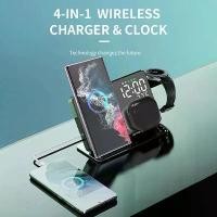 ราคา แท่นชาร์จไร้สาย, 3 in 1, สำหรับ Samsung Galaxy Watch 7, 6, 5 Pro และ Galaxy S24, S23, S22, S21, สถานีชาร์จเร็ว, พร้อมนาฬิกาปลุก (1732126314008250874)