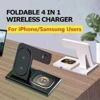 ราคา แท่นวางชาร์จไร้สาย 3 in 1 สำหรับ iPhone 16, 15, 14, 13, 12, Samsung S24, S23, S22, Galaxy Watch 6, 5, 4, Active Buds, แท่นชาร์จเร็ว (1731094105011227573)
