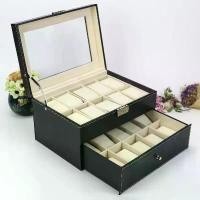 ราคา *พร้อมส่ง*กล่องนาฬิกา 20 เรือน 2ชั้น กล่องใส่นาฬิกา แบบ 20 ช่อง Watch Box 20 คลังสินค้า (1731906997605205017)