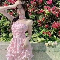 ราคา ชุดเดรสลายดอกไม้สไตล์ชาแนลสำหรับผู้หญิงมาใหม่แฟชั่นเกาหลีชุดรัดเอวเดรสสั้นไซส์ เป็ดน้อย . เดรส ญี่ปุ่น เดรส โกธิค satin prom dress ball gown wedding dress (1731911818376939177)
