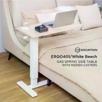 ราคา โต๊ะทำงานมีล้อเลื่อนปรับระดับได้ โต๊ะคอม โต๊ะข้างเตียง MOUNTAIN รุ่น ERGO401/White Beech (1729842241163856101)