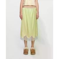 ราคา MIDI SATIN SKIRT (YELLOW) กระโปรงซาติน เอวยางยืด ชายตกแต่งลูกไม้ (1732033347063088241)