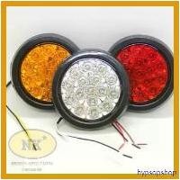 ราคา hypsopshop ใช้งานได้ ไฟท้าย LED กลม 4นิ้ว ขอบยาง แดง/ส้ม/ขาว Red / Yellow / White 12V-36V (ราคาต่อ 1ดวง) Car รถยนต์ รถจักร (1730822591981914393)