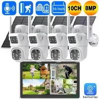 ราคา ชุดกล้อง PTZ พลังงานแสงอาทิตย์, 8MP, ระบบป้องกันความปลอดภัย, กลางแจ้ง, NVR 10CH, ชุดจอ LCD 10 นิ้ว 1, WiFi, การเฝ้าระวังวิดีโอกล้องวงจรปิดไร้สาย (1731983294105486883)