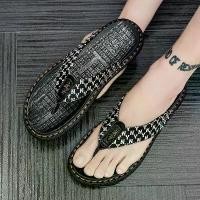 ราคา รองเท้าแตะหนัง, หนังแท้, สำหรับผู้ชาย, กันลื่นและกันน้ำ, เหมาะสำหรับฤดูร้อน, กลางแจ้ง, รองเท้าแตะชายหาดบุคลิกภาพ, ทนกว่าแฟชั่น (1730796194710719321)