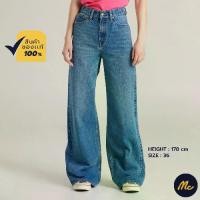 ราคา Mc JEANS กางเกงยีนส์ผู้หญิง เอวสม็อค ทรงหลวม เอวสูง สีฟอกกลาง MFWP234 (ออนไลน์เท่านั้น) กางเกง y2k (1732135614887461981)