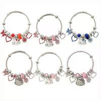 ราคา สร้อยข้อมือแมว KT ซีรีย์ Sanrio ดีไซน์แมวน่ารัก ทำจากเหล็กไททาเนียม ฝังไมโคร จี้แมวหยดน้ำมัน กำไล (1731996638053631001)