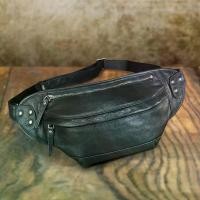 ราคา กระเป๋าคาดเอวหนังแท้ QWQ เหมาะสำหรับผู้ชายและผู้หญิง กระเป๋าสะพายข้างแบบปรับได้ ทำจากหนังวัวแบบเต็มเมล็ดแฮนด์เมดสไตล์วินเทจ สีน้ำตาลเข้ม ปิดซิป น้ำหนักเบา และทนทาน เหมาะสำหรับการ (1732177179527186213)