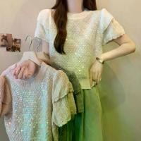 ราคา เสื้อสเวตเตอร์ผู้หญิง ดีไซน์พิเศษ คุณภาพสูง แขนลูกไม้ เลื่อม เสื้อสตรีแขนสั้น ชิคและอเนกประสงค์ ฤดูร้อน 2024 มาใหม่,clothing women lady tshirt sport ผู้หญิง ผ้าแก้ว ครอป เสือดาว (1730987592763411042)