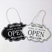 ราคา ป้ายประตูไม้สองด้าน ตกแต่งแขวน 'เปิด/ปิด' สำหรับบาร์ ร้านค้า และธุรกิจ ดีไซน์เรียบหรูสีดำและสีขาว พร้อมเชือกแขวน เหมาะสำหรับวันฮาโลวีน คริสต์มาส อีสเตอร์ วันขอบคุณพระเจ้า ตกแต่งแขวน (17318155053933865