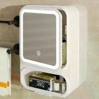 ราคา ตู้กระจก, ความงาม, พร้อมไฟ LED เติมสามสี, ชั้นเก็บของติดผนัง, กันฝุ่น, เหมาะสำหรับห้องน้ำในบ้าน, ล้างทำความสะอาดได้, กระจกโต๊ะเครื่องแป้งอัจฉริยะ (1731830283389207918)